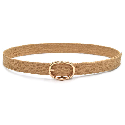 PP grass woven women's belt elastic elastic elastic