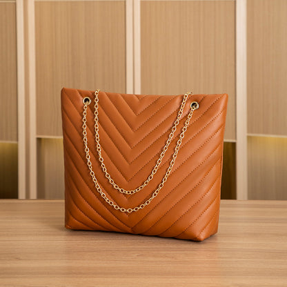 V pattern tote bag