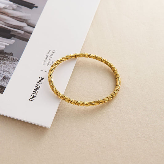 18K Gold Cylinder Bracelet