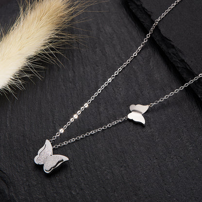 Silver Titanium Steel Necklace Strip