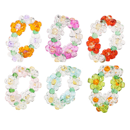 Stretch crystal bead ring