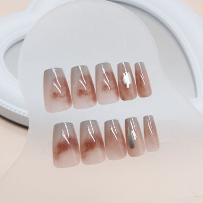 Autumn Winter Ombre Tapered Ballerina Nails