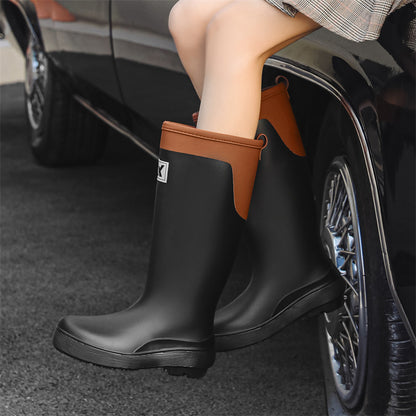 Tall tube rain shoes women's fashion
