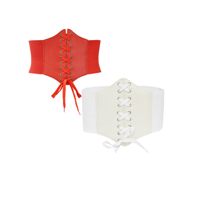 Elastic waist width belt