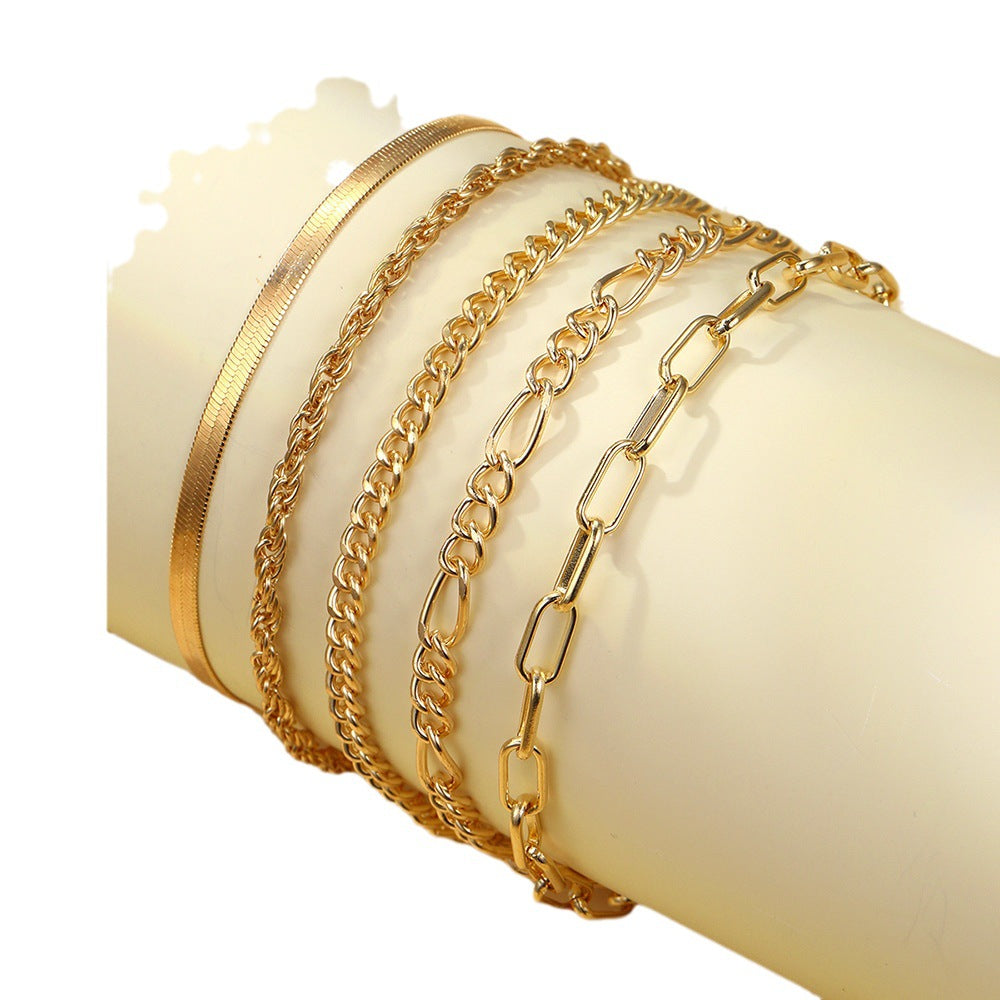 Multi-Layer Snake Bone Bracelet Set