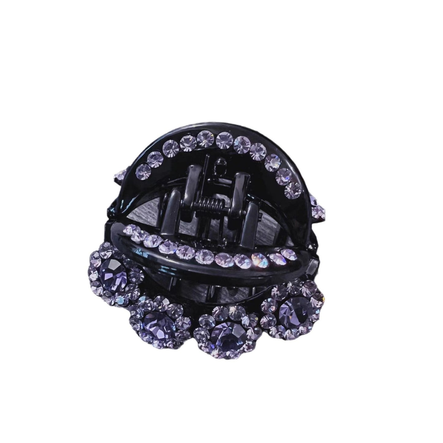 Pinza con forma de garra con diseño floral y diamantes de imitación 