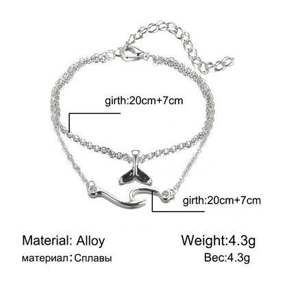Vintage Fishtail Pendant Anklet