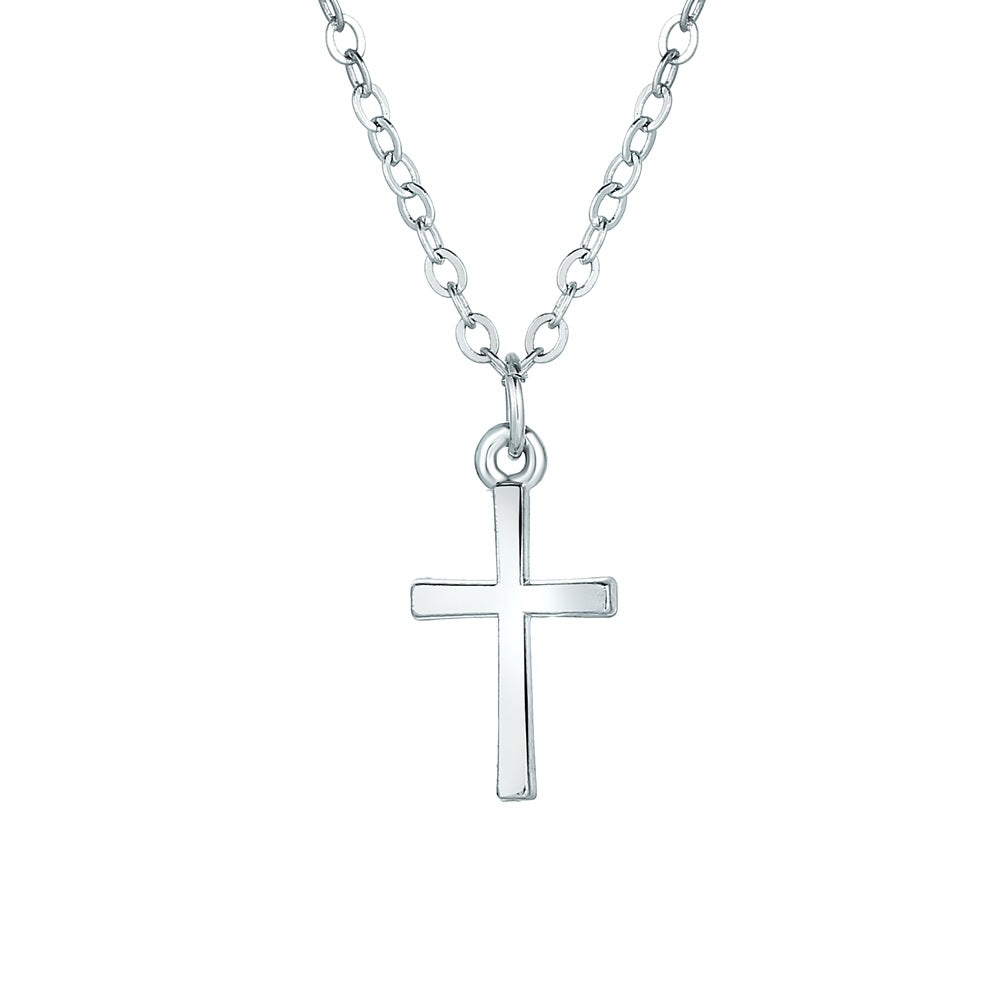 Square Zirconia Cross Necklace
