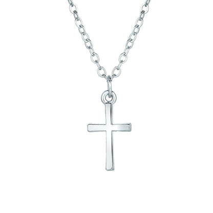 Square Zirconia Cross Necklace