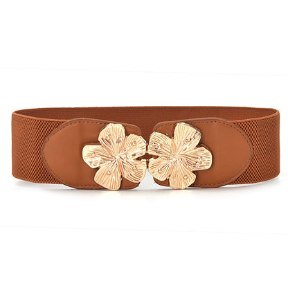 Belt women's decorative elastic waist seal width