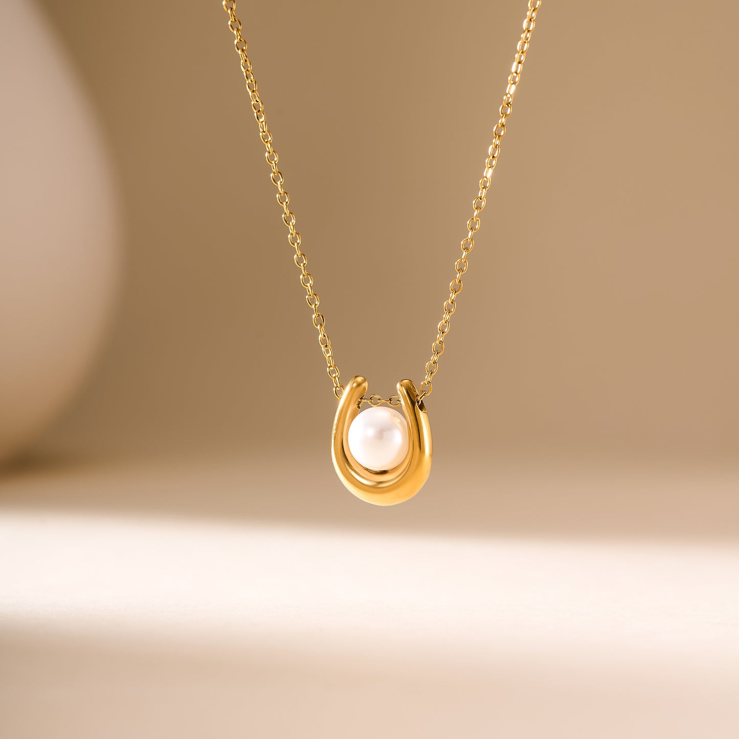 18K Gold Plated Pearl Necklace