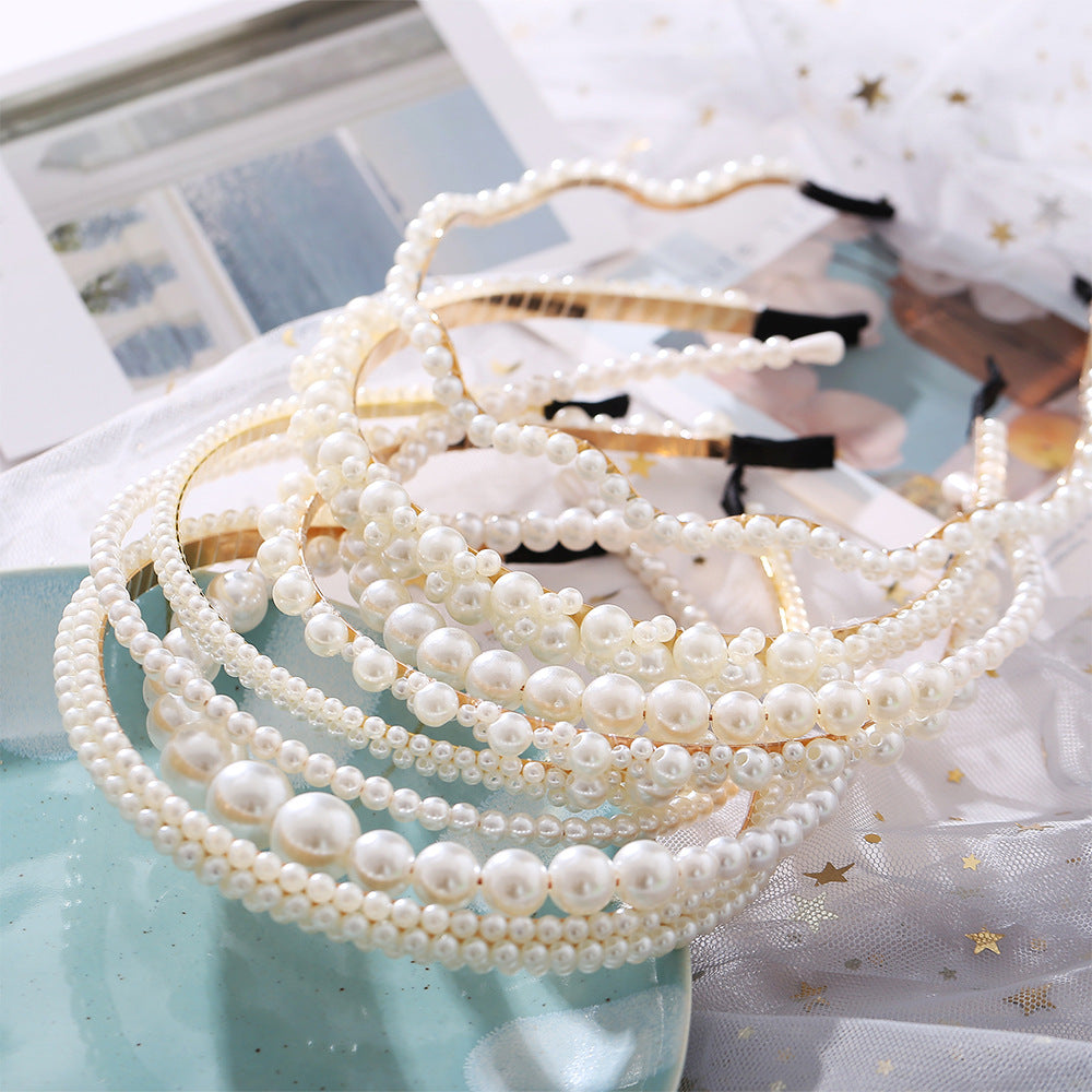 Wave Pearl Headband for Women