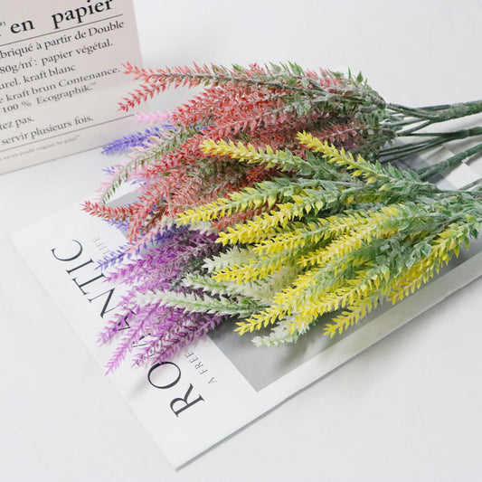 Simulation flower 5 fork lavender flocking fake plant