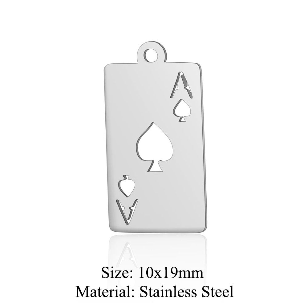 5 pcs/bag witch titanium steel pendant peach heart cross