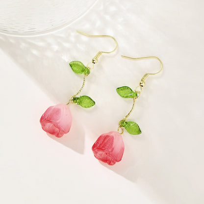 Tulip leaf earrings