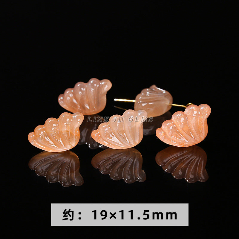 Orange moonstone carving sunstone