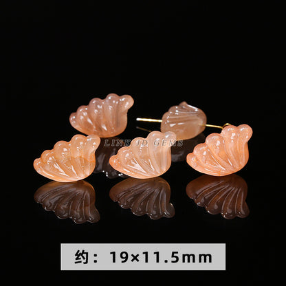 Orange moonstone carving sunstone