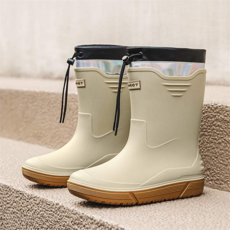 Thick-soled wear-resistant rain boots for men