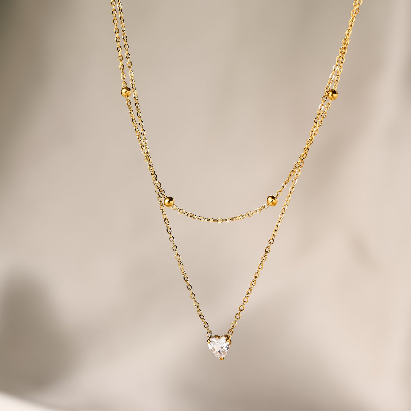 Love Diamond Layered Necklace