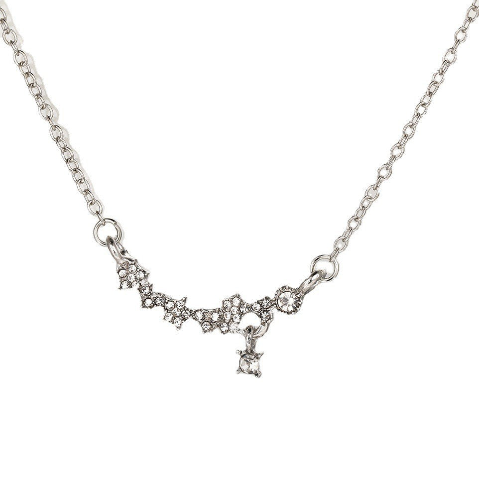 Zircon Flower Collarbone Necklace