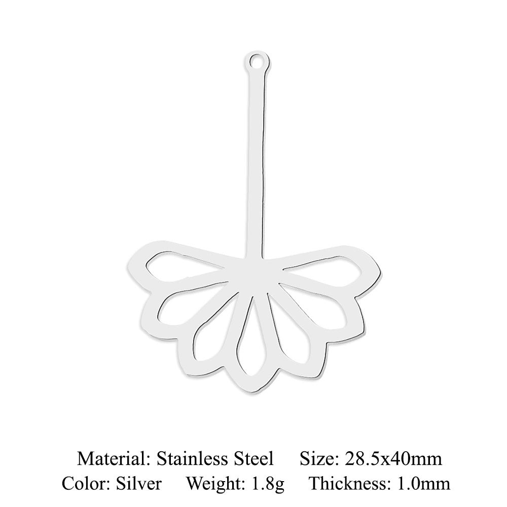 5 pcs/bag leaf maple leaf titanium steel pendant