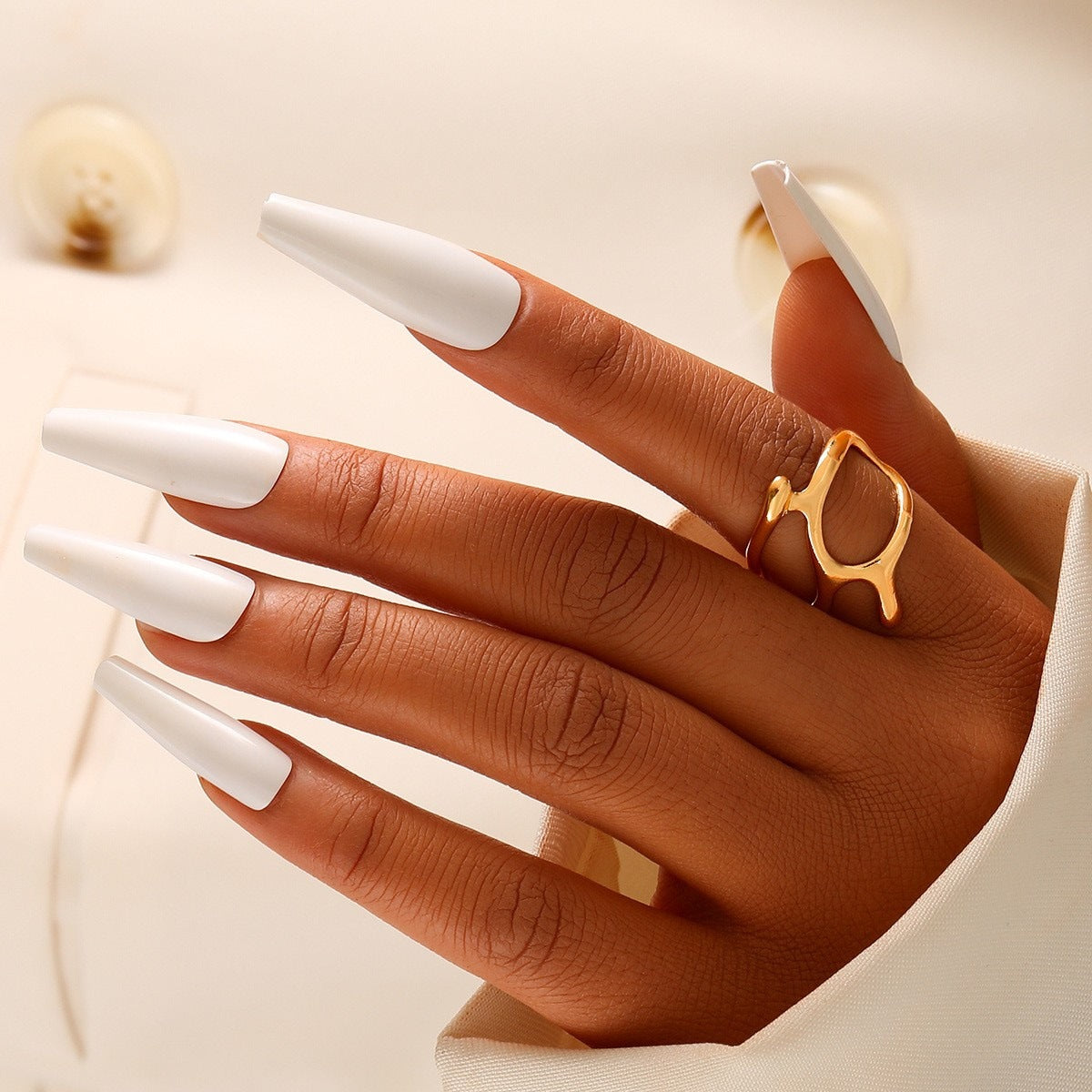 Irregular Line Open Ring