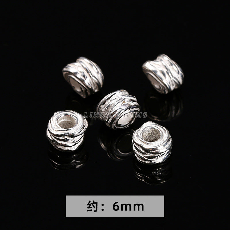S925 silver bead spacer accessories flower tray snowflake spacer