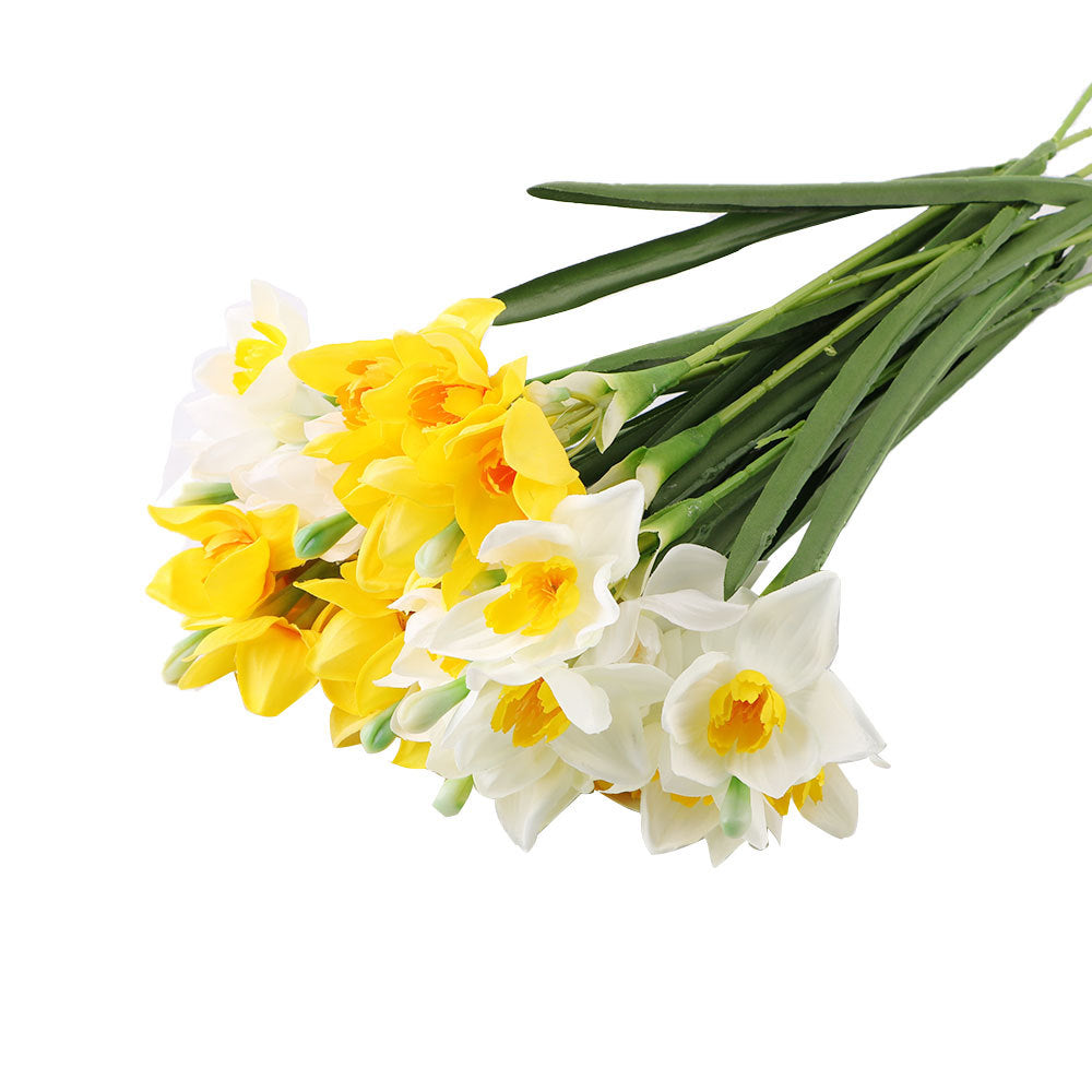 Artificial flower single daffodil bouquet