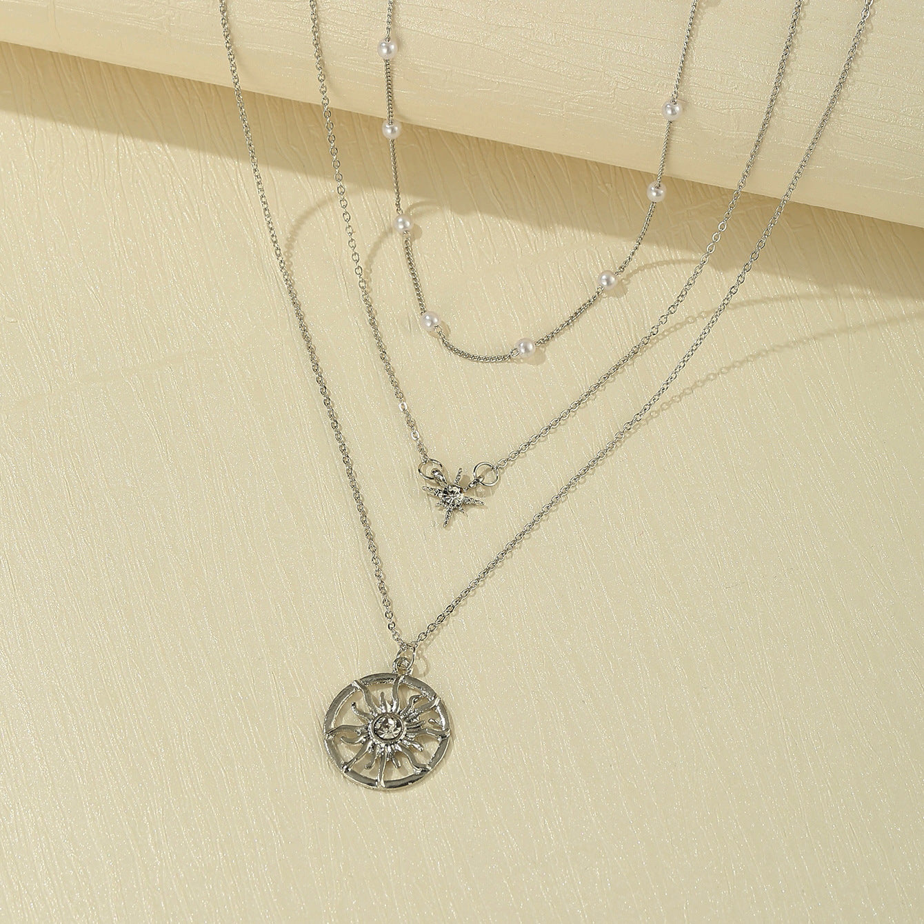 Vintage Imitation Pearl Layered Necklace