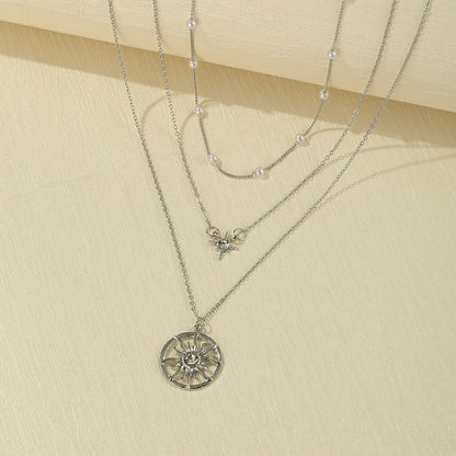 Vintage Imitation Pearl Layered Necklace
