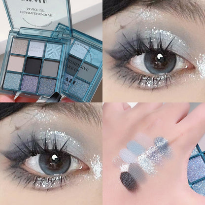 Transparent Nine-Color Acrylic Eyeshadow Palette