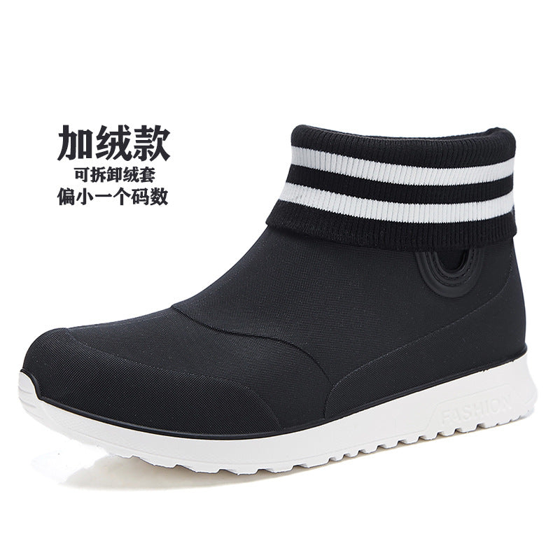 Fashion rain shoes waterproof glue shoes