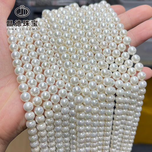 7A electroplated white bead round bead imitation pearl