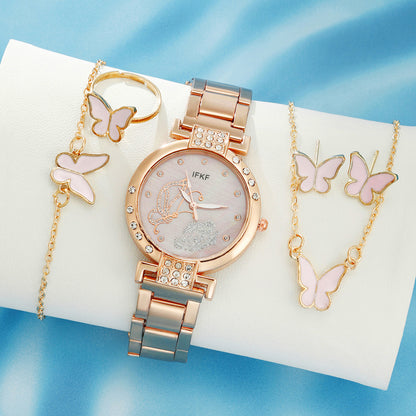 Butterfly Set Diamond English Ladies Watch