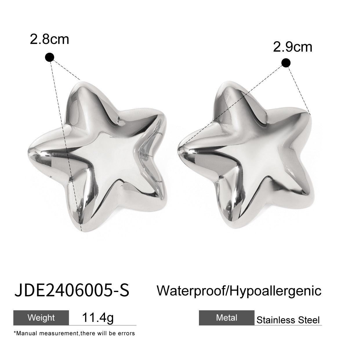 Star Titanium Steel Earrings