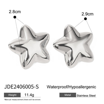 Star Titanium Steel Earrings