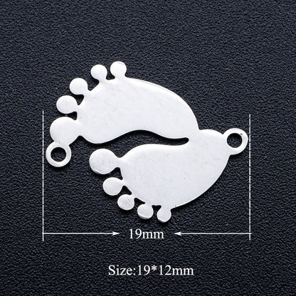 5 piezas/paquete Colgante de acero de titanio en forma de corazón con infinitas notas musicales 