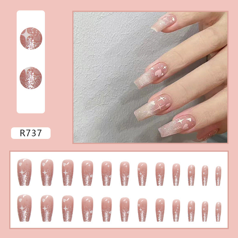 Valentine's Cat Eye Glitter Nails