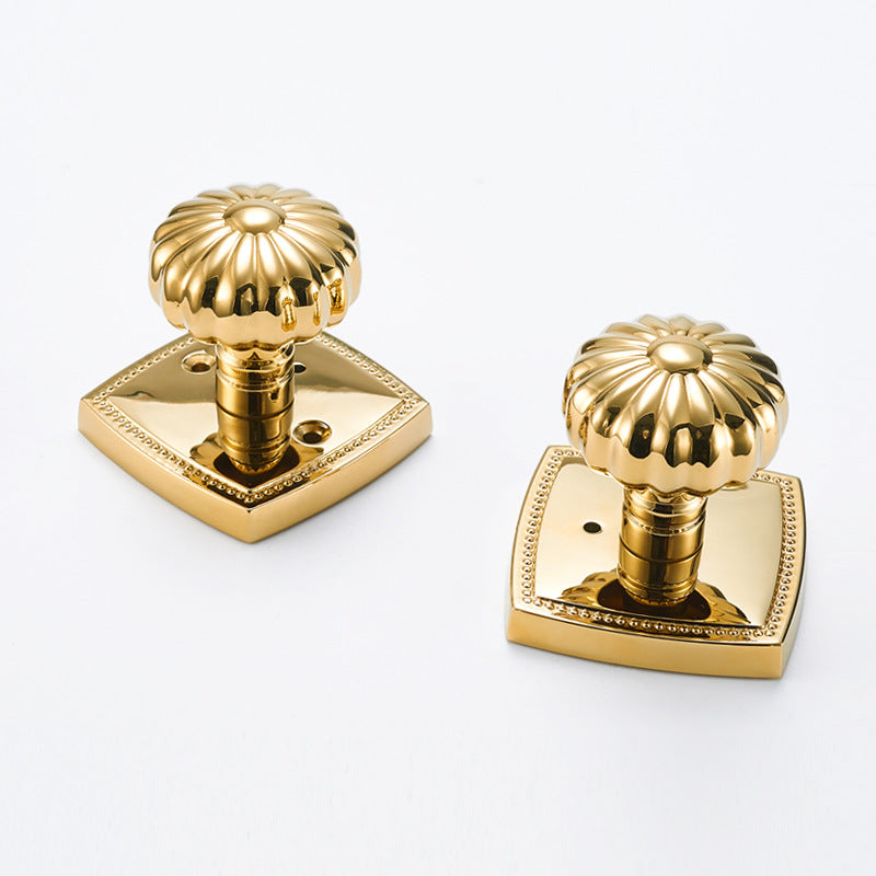 Pumpkin Door Lock Brass Gold