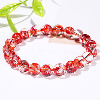 Optimized natural red Asai crystal bracelet