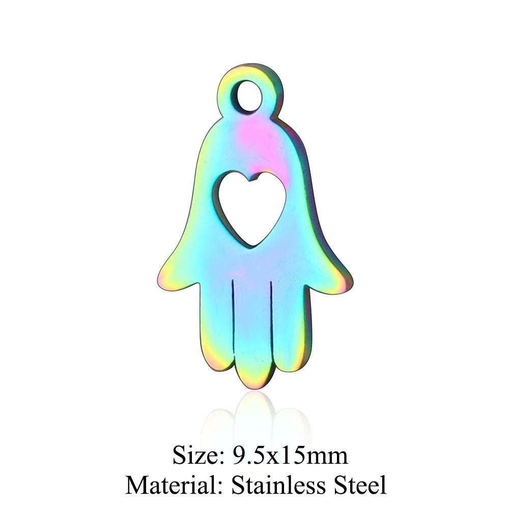 5 pcs/coated colorful dream catcher titanium steel pendant