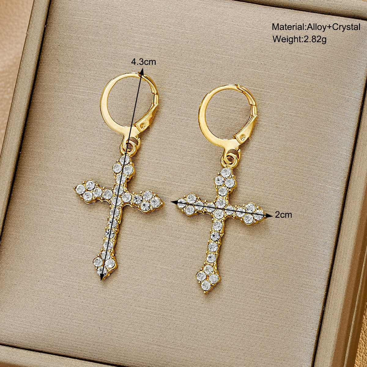Cross pendant earrings