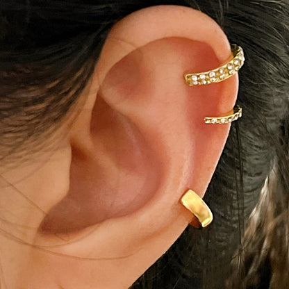 Conjunto de tres piezas con clip para la oreja pequeño 