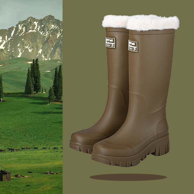 Rain boots thick-soled wear-resistant work shoes