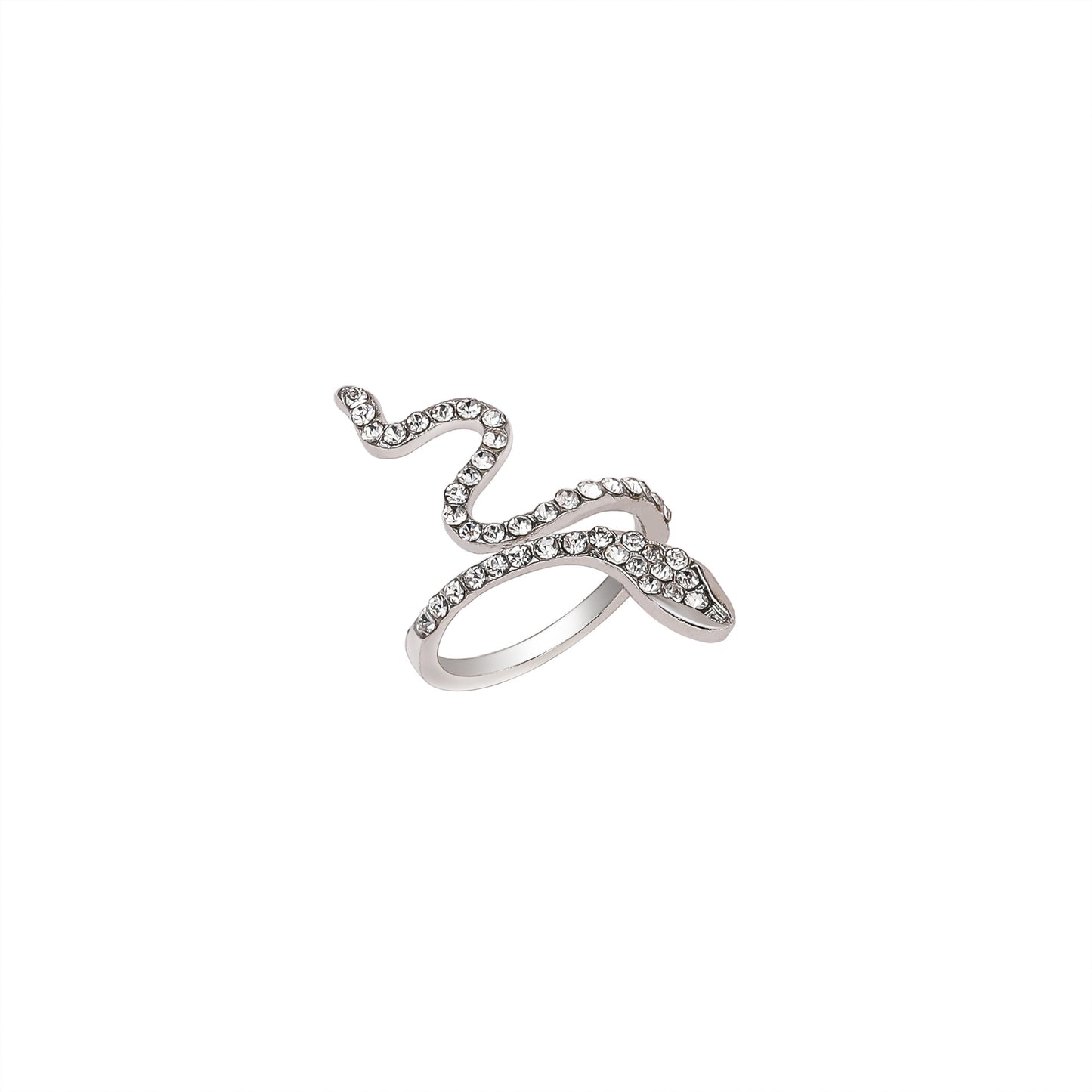 Diamond Snake Index Finger Ring