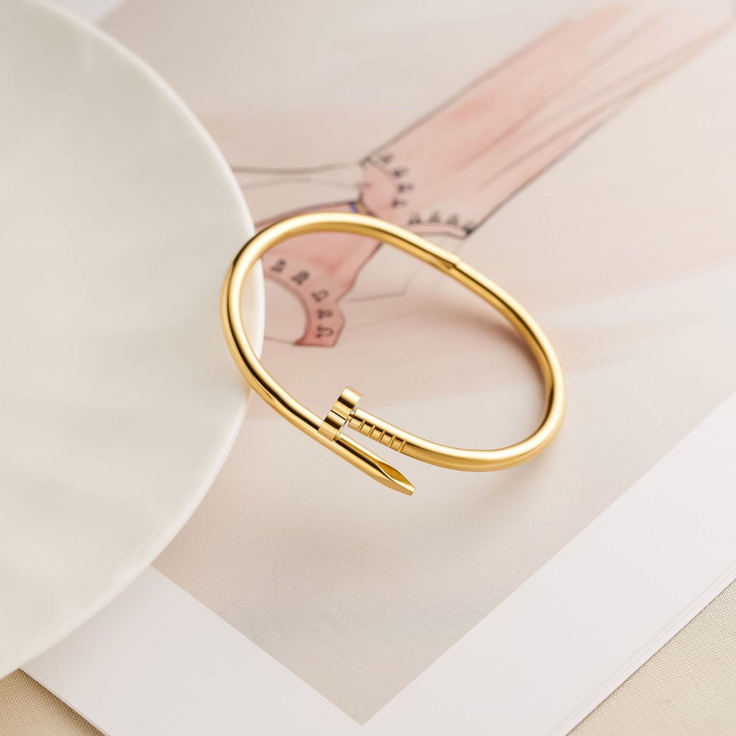 Titanium Steel Clover Nail Bracelet