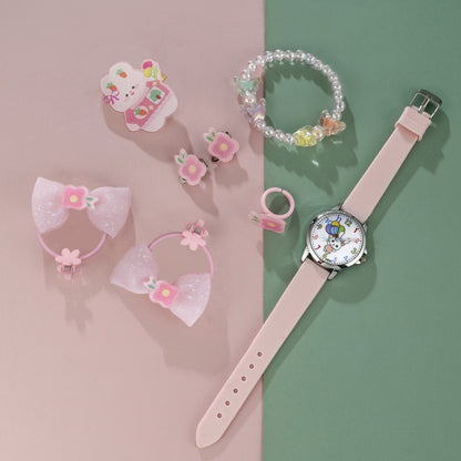Children's Silicone Watch Hairpin Bracelet Set
