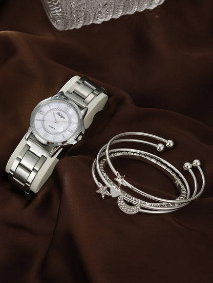 Quartz Watch Rhinestone Alloy Peacock Jewelry Set
