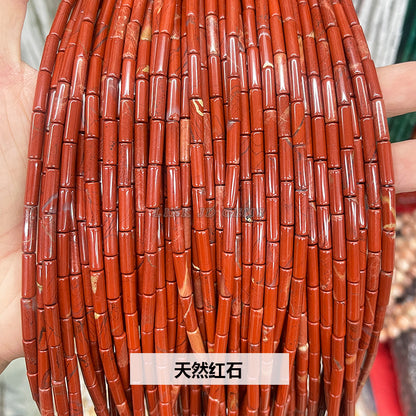 4X13mm crystal agate round tube loose beads