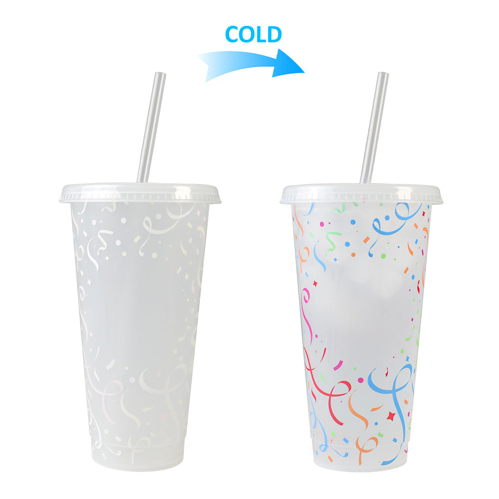 710Ml temperature-sensitive plastic color-changing cup